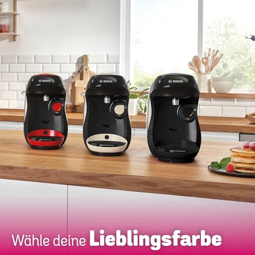 Tassimo Happy TAS1002 – Capsule Machine, über 70 Getränke, INTELLIBREW™, 1400W, Schwarz