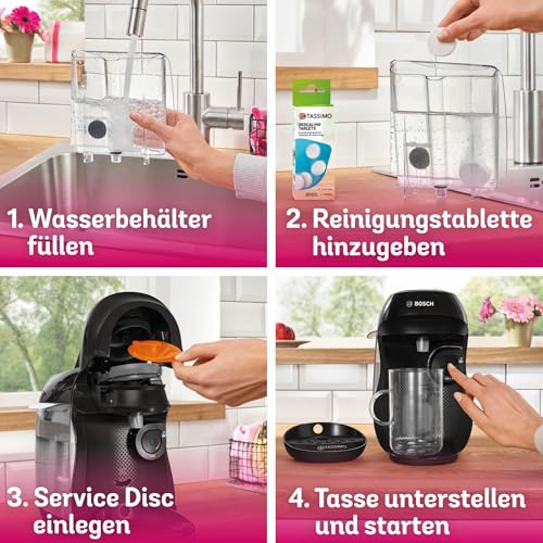 Tassimo Happy TAS1002 – Capsule Machine, über 70 Getränke, INTELLIBREW™, 1400W, Schwarz