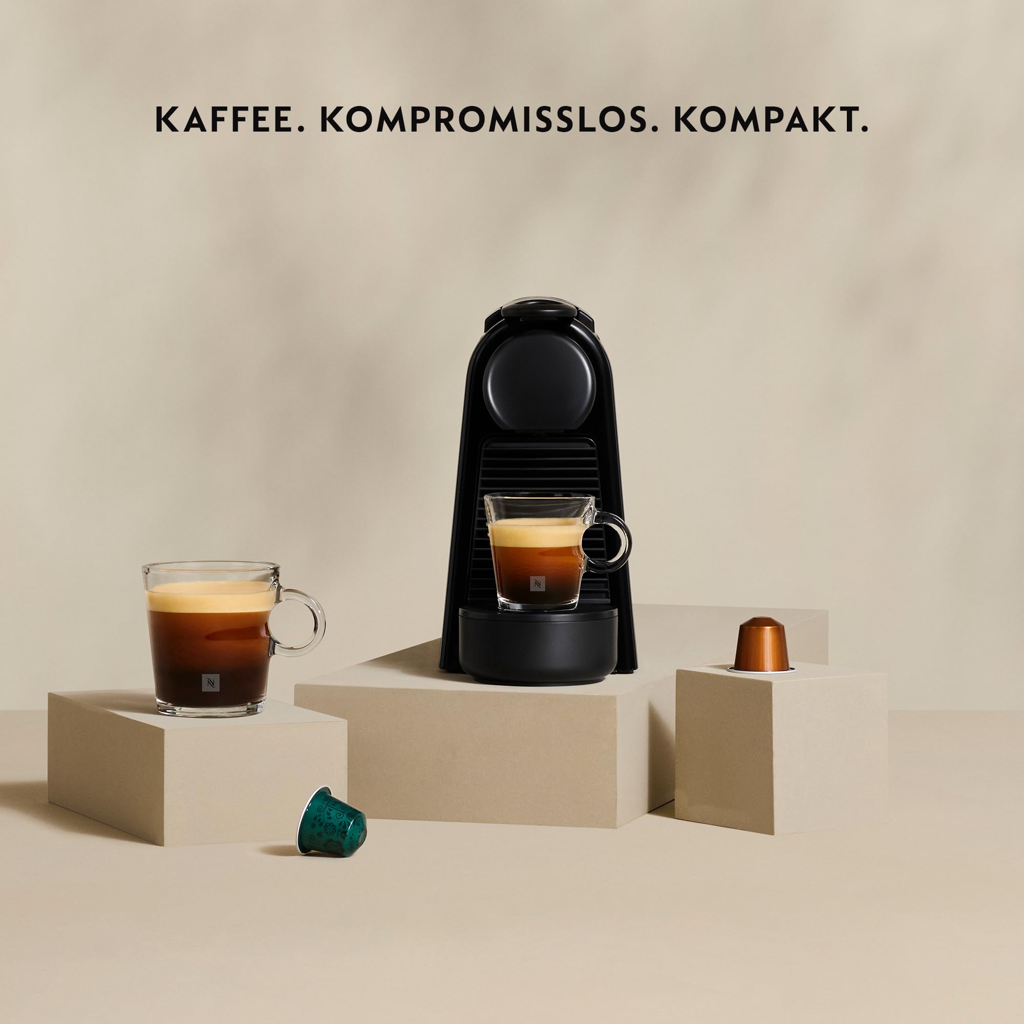 Essenza Mini EN85.BKMT – Capsule Machine, 19 Bar, Mattschwarz