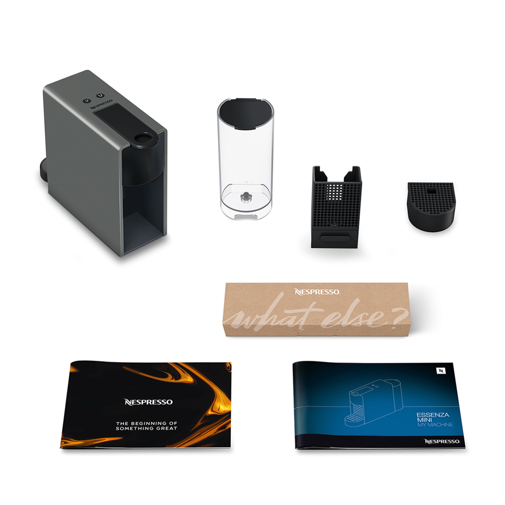 Essenza Mini XN110B – Capsule Machine, 19 Bar, Ultrakompakt, Grau