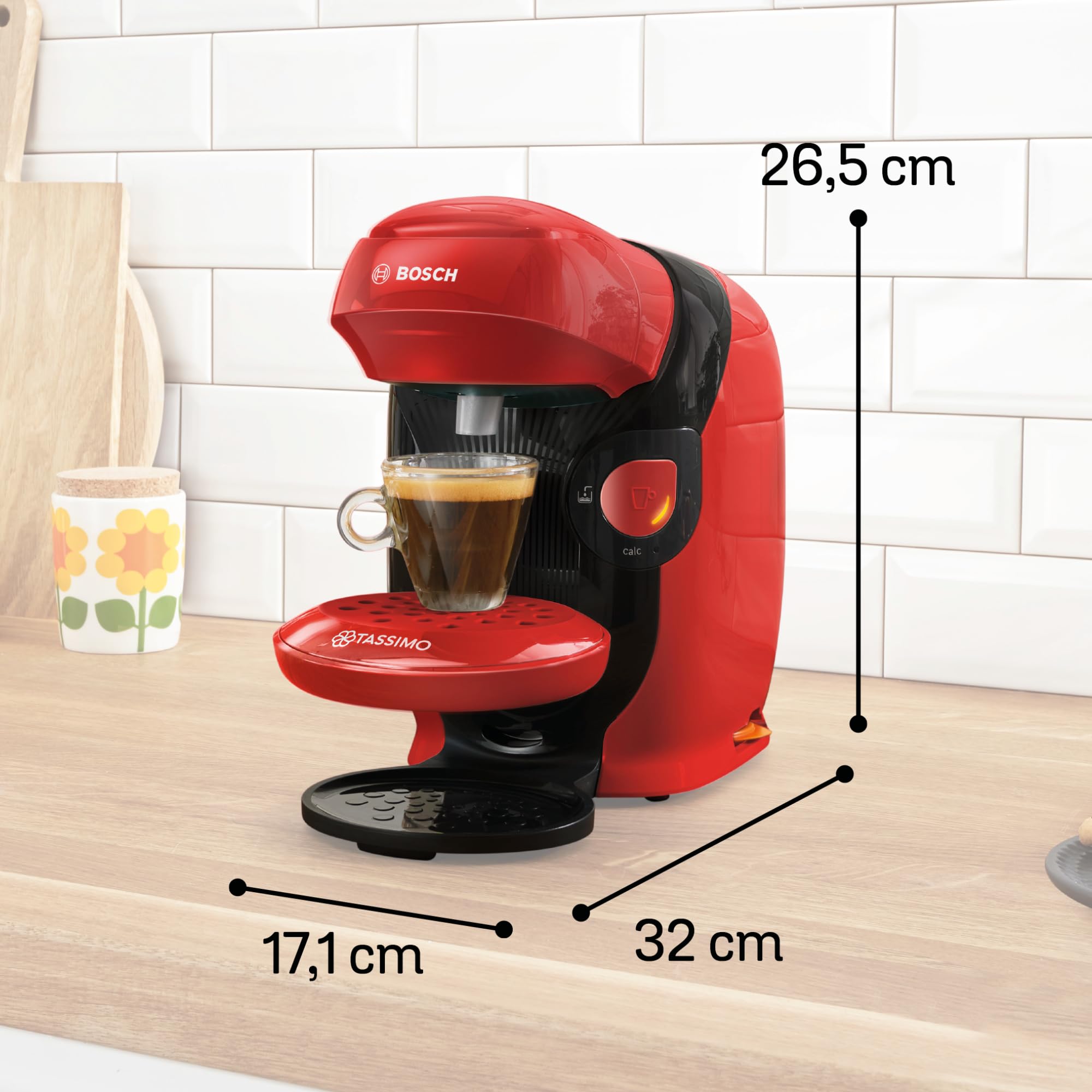 Tassimo Style TAS1103 – Capsule Machine, über 70 Getränke, INTELLIBREW™, 1400W, Rot