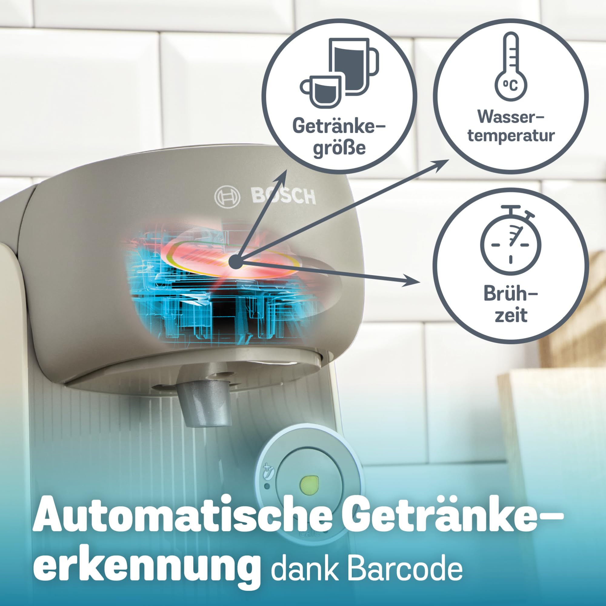 Tassimo Finesse TAS167P – Capsule Machine mit IntensityBoost, über 70 Getränke, 1400W, Creme