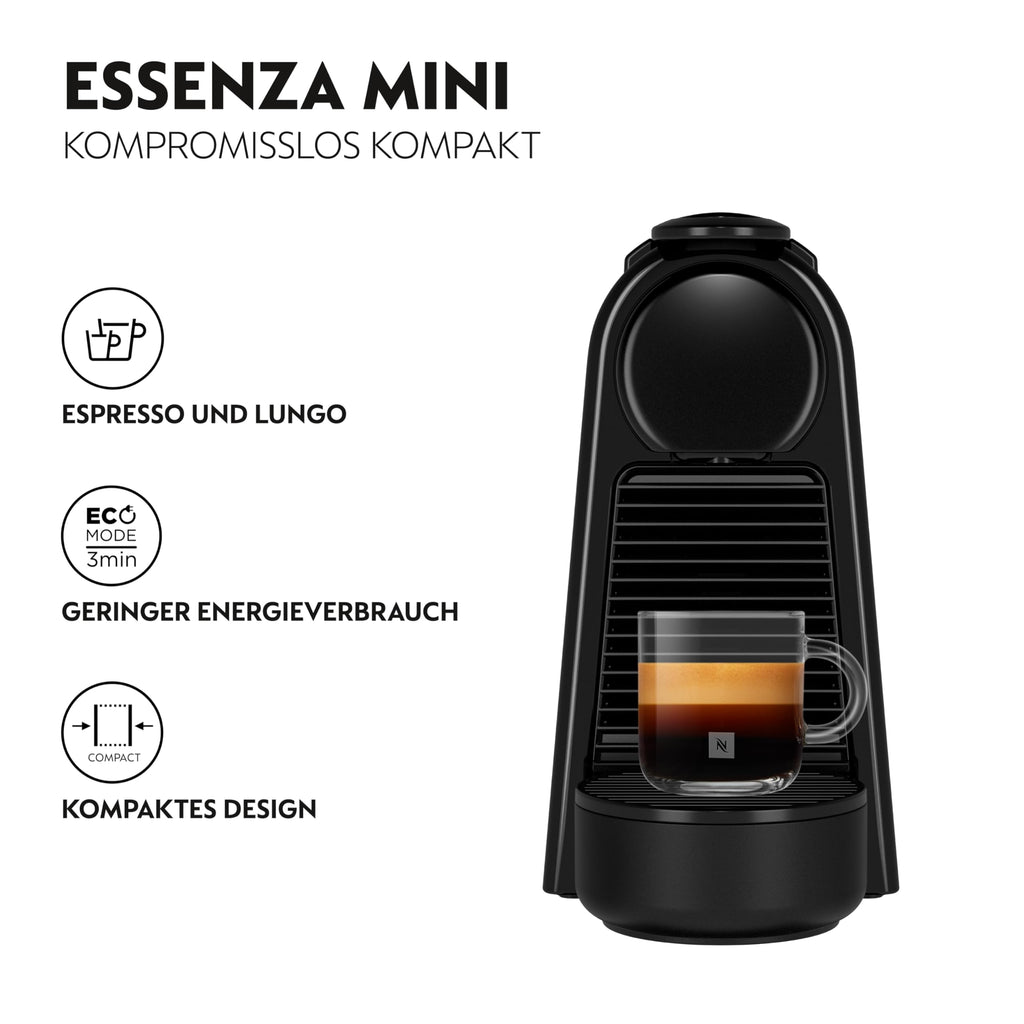 Essenza Mini EN85.B – Capsule Machine, 19 Bar, Schwarz