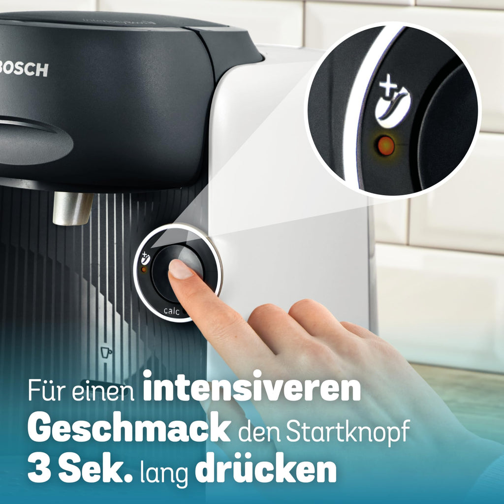 Tassimo Finesse TAS1104 – Capsule Machine, IntensityBoost, über 70 Getränke, 1400W, Weiss/Schwarz