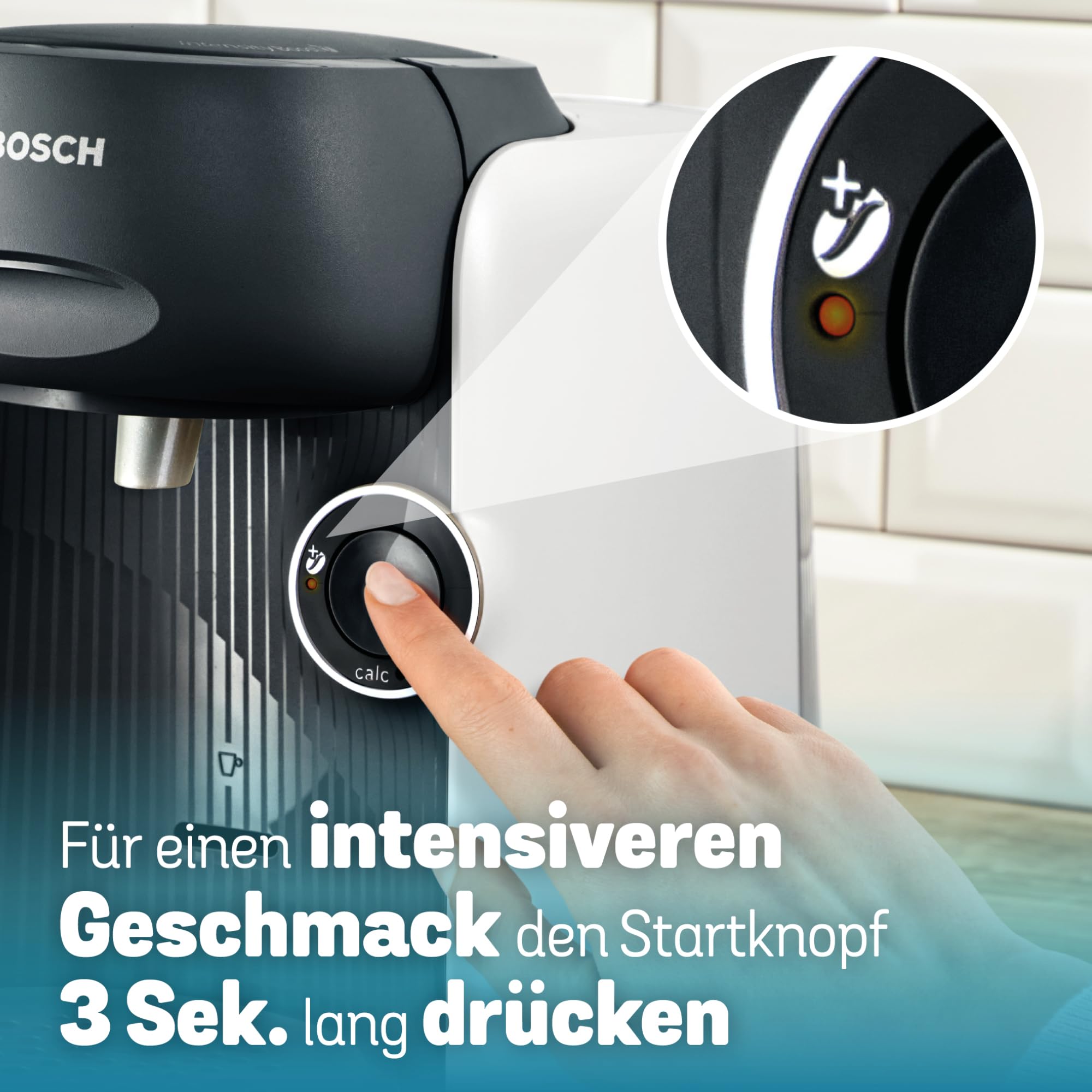 Tassimo Finesse TAS1104 – Capsule Machine, IntensityBoost, über 70 Getränke, 1400W, Weiss/Schwarz