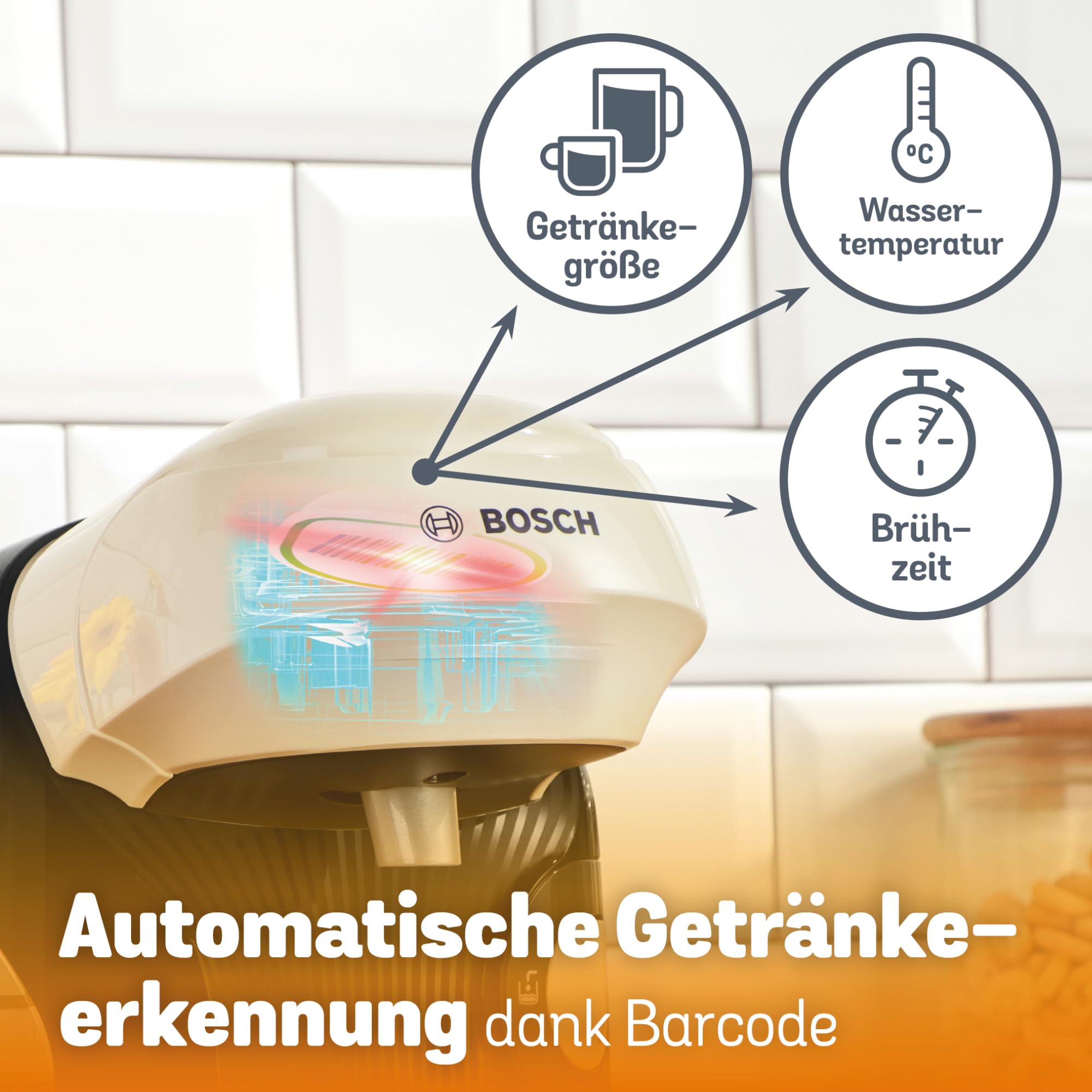 Tassimo Style TAS1107 – Capsule Machine, über 70 Getränke, INTELLIBREW™, 1400W, Creme
