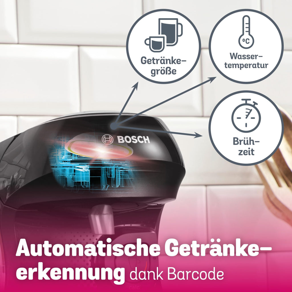 Tassimo Happy TAS1002 – Capsule Machine, über 70 Getränke, INTELLIBREW™, 1400W, Schwarz