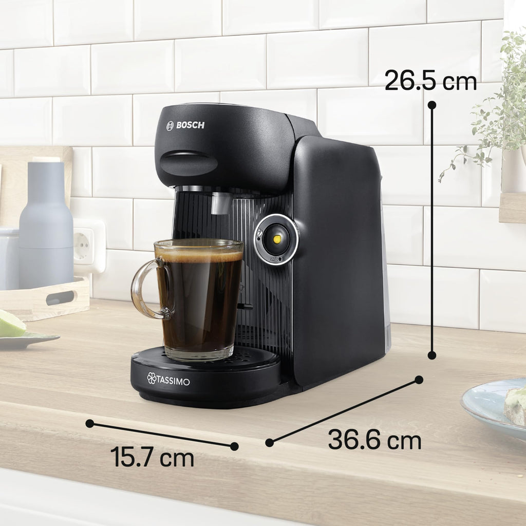 Tassimo Finesse TAS162E – Capsule Machine mit IntensityBoost, über 70 Getränke, 1400W, Schwarz