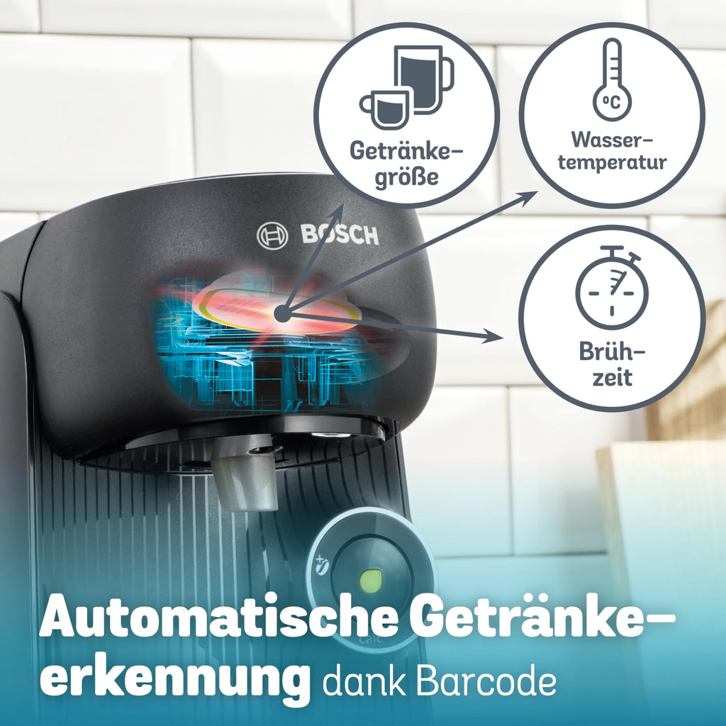 Tassimo Finesse TAS162E – Capsule Machine mit IntensityBoost, über 70 Getränke, 1400W, Schwarz
