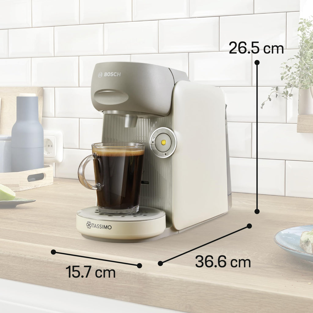 Tassimo Finesse TAS167P – Capsule Machine mit IntensityBoost, über 70 Getränke, 1400W, Creme