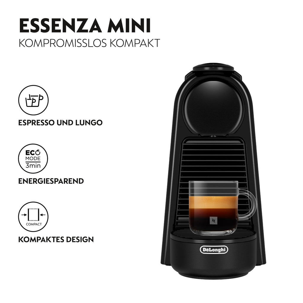 Essenza Mini EN85.B – Capsule Machine, 19 Bar, Kompakt, Schwarz