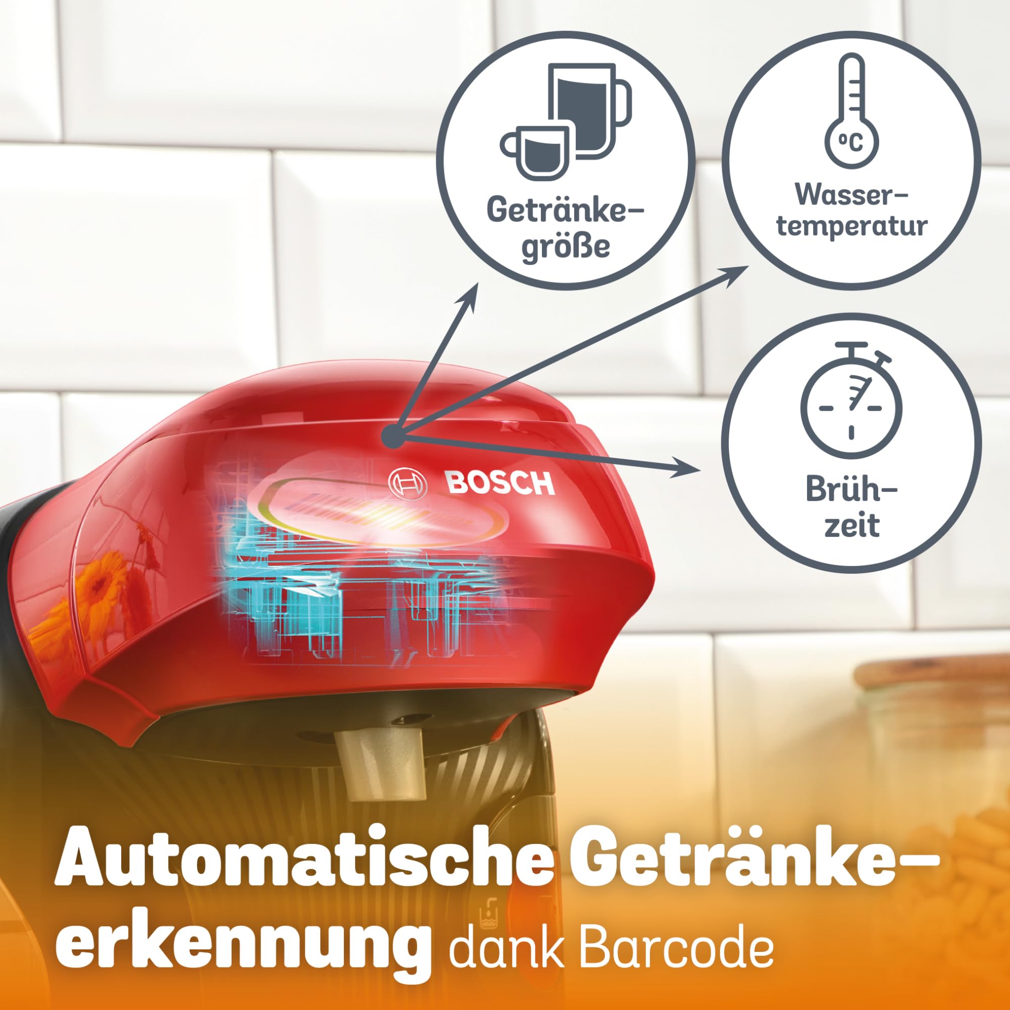 Tassimo Style TAS1103 – Capsule Machine, über 70 Getränke, INTELLIBREW™, 1400W, Rot