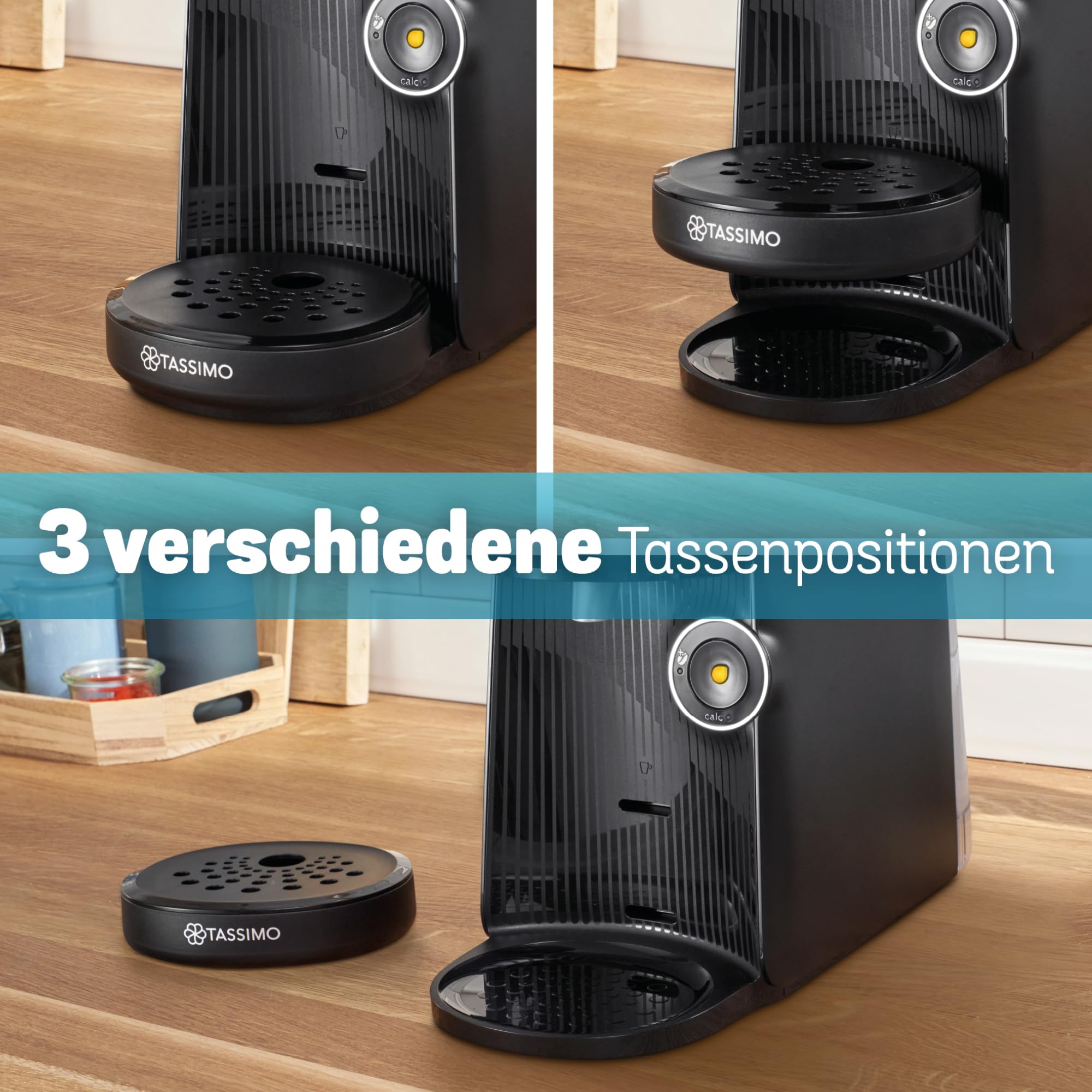 Tassimo Finesse TAS162E – Capsule Machine mit IntensityBoost, über 70 Getränke, 1400W, Schwarz