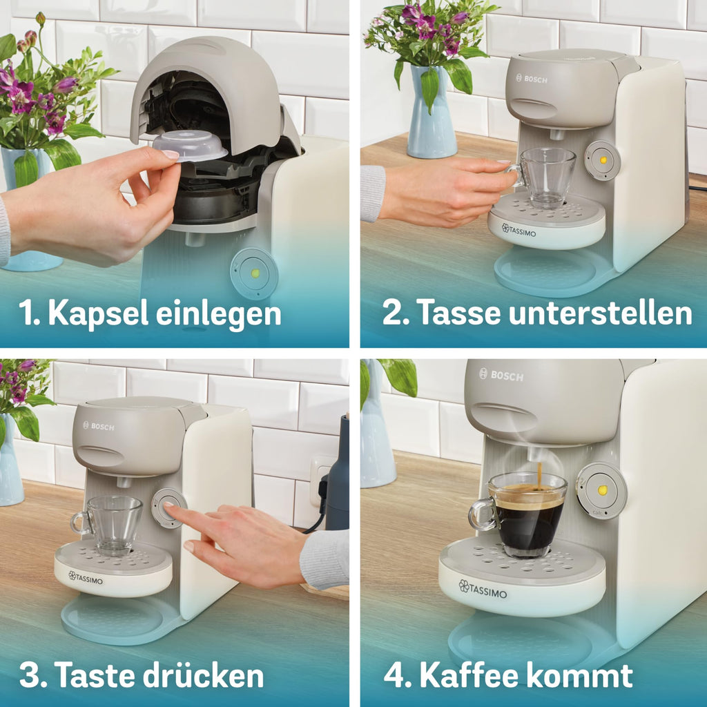 Tassimo Finesse TAS167P – Capsule Machine mit IntensityBoost, über 70 Getränke, 1400W, Creme