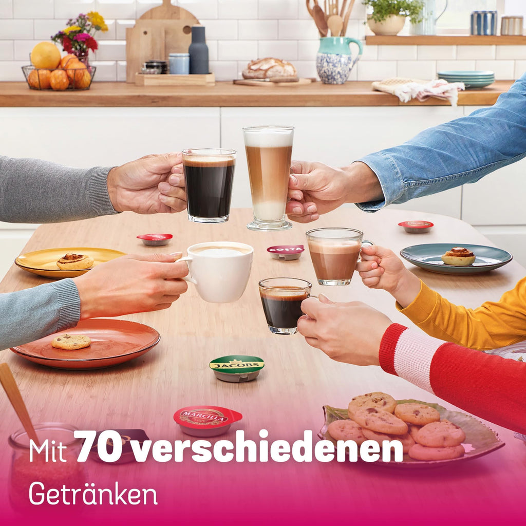Tassimo Happy TAS1002 – Capsule Machine, über 70 Getränke, INTELLIBREW™, 1400W, Schwarz