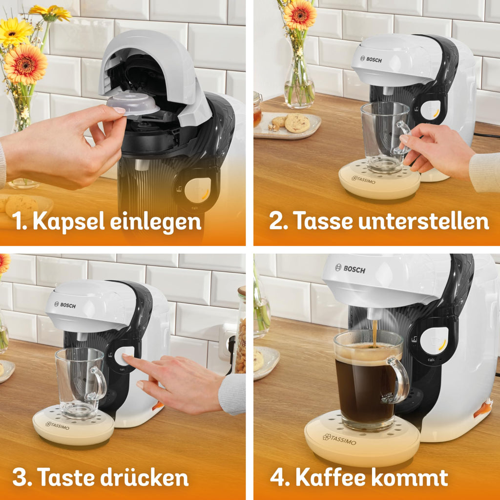 Tassimo Style TAS1104 – Capsule Machine, über 70 Getränke, INTELLIBREW™, 1400W, Weiss
