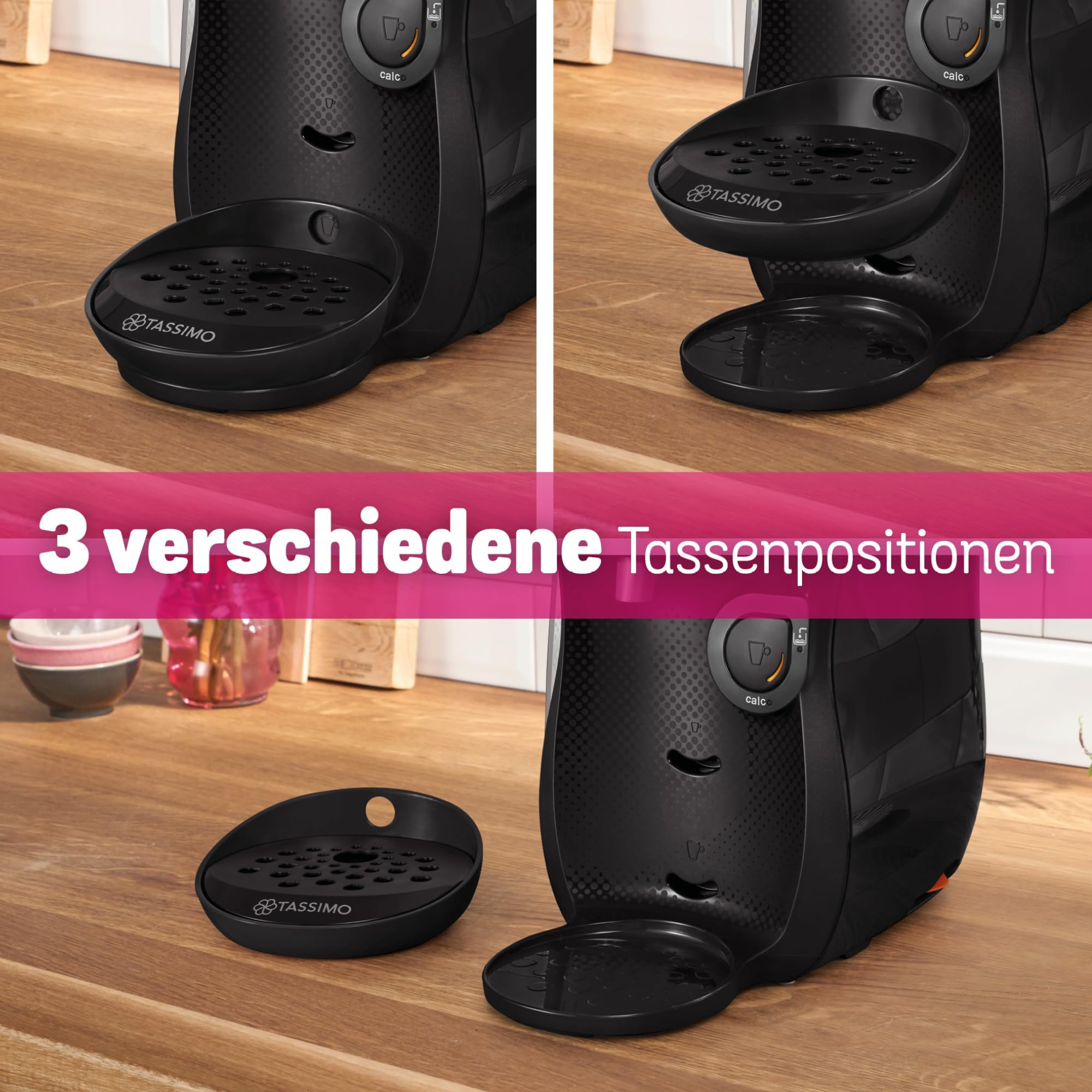 Tassimo Happy TAS1002 – Capsule Machine, über 70 Getränke, INTELLIBREW™, 1400W, Schwarz