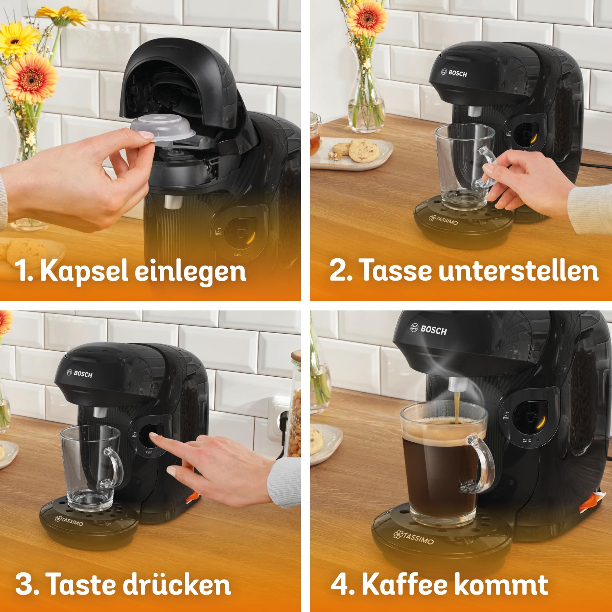 Tassimo Style TAS1102 – Capsule Machine, über 70 Getränke, INTELLIBREW™, 1400W, Schwarz