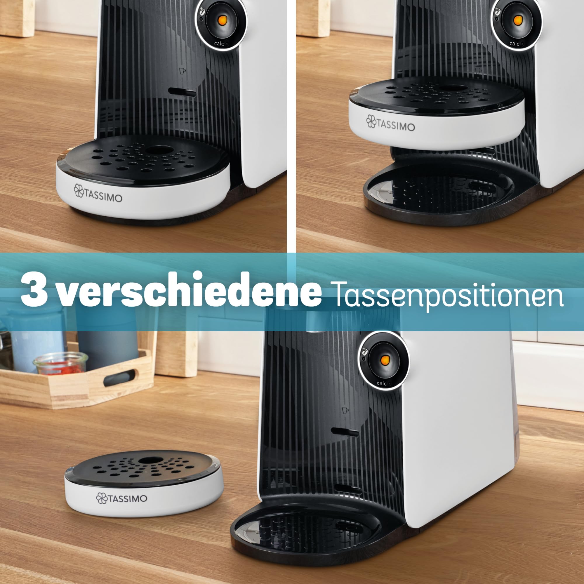 Tassimo Finesse TAS1104 – Capsule Machine, IntensityBoost, über 70 Getränke, 1400W, Weiss/Schwarz